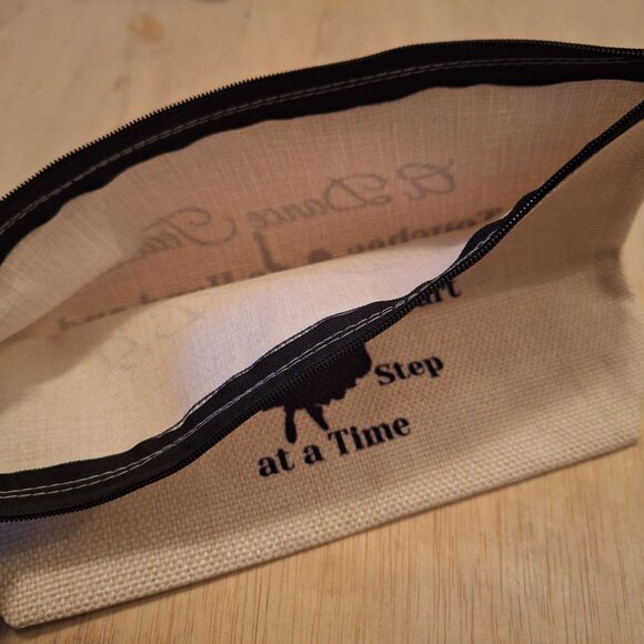 Dance Teacher Gift Canvas Zipper Pouch Touches Hand Opens Heart Makeup Snacks - Picture 5 of 5